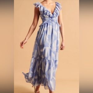 Abercrombie & Fitch drama ruffle maxi dress